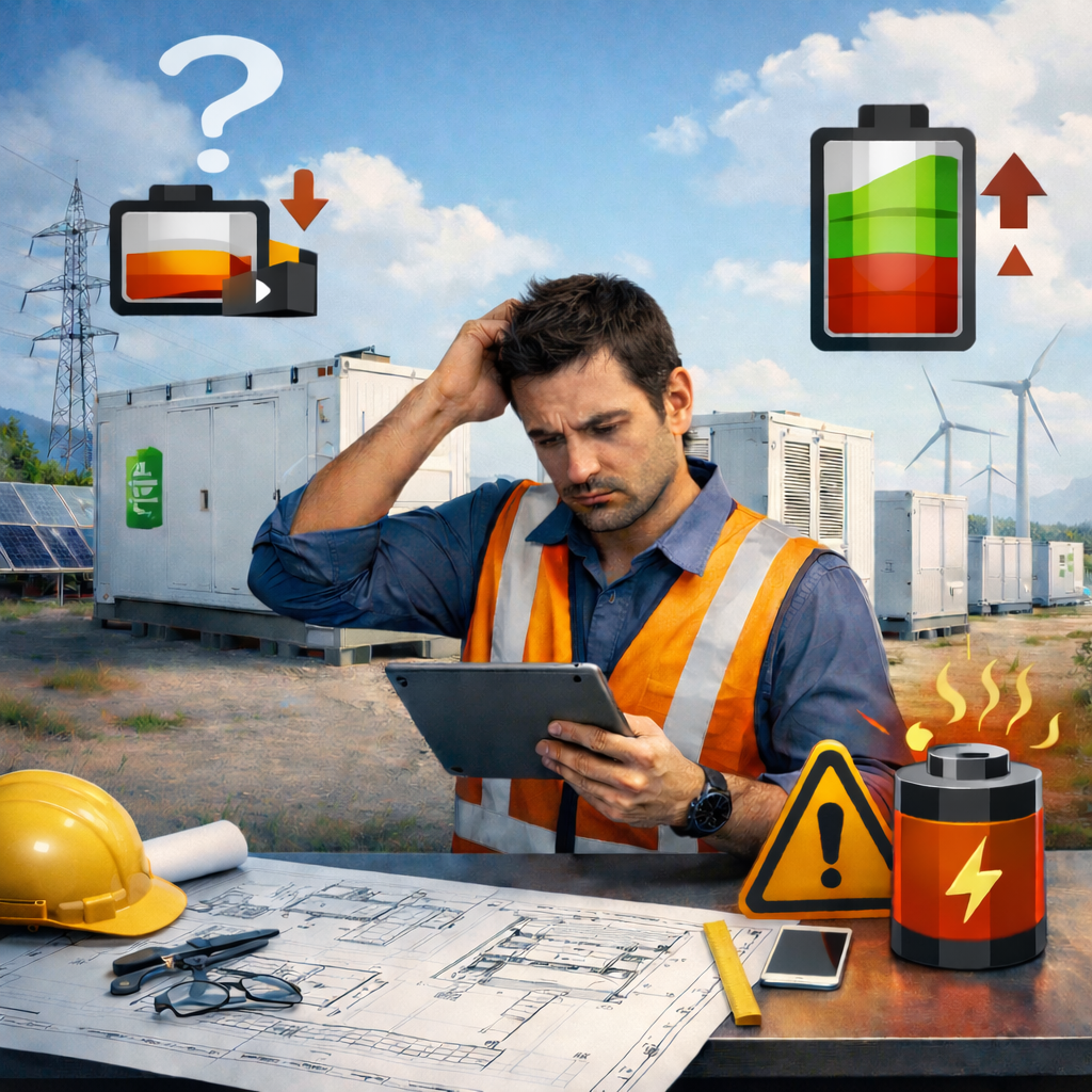 Erros de dimensionamento em sistemas com baterias